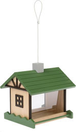 Produktbild von TIAKI Vogelfutterhaus aus Holz in Natur Grün Schwarz L 25 x B 21 x H 24,5 cm