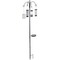 Produktbild von TIAKI Vogelhaus aus Edelstahl in Schwarz Ø 50 x H 210 cm