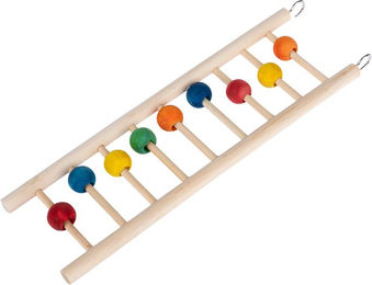 Produktbild von TIAKI Vogelleiter aus Holz in Natur und Bunt L 30,5 x B 9 x H 1,5 cm