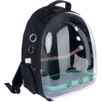 Produktbild von TIAKI Vogelrucksack Capsule für Papageien aus Oxford-Gewebe Schwarz 33 x 28 x 42 cm