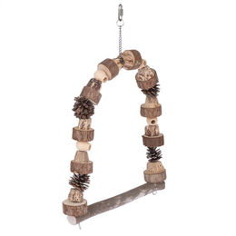 Produktbild von TIAKI Vogelschaukel aus Holz in Braun Größe L B 32 x H 45 cm