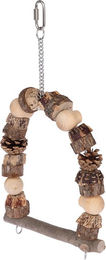 Produktbild von TIAKI Vogelschaukel aus Holz in Braun Größe S B 18 x H 25 cm