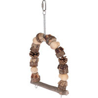 Produktbild von TIAKI Vogelschaukel aus Holz in Braun Größe S B 18 x H 25 cm
