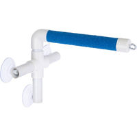 Produktbild von TIAKI Vogelsitzstange aus Kunststoff für Fenster und Dusche Ø 2,5 x L 22 cm in Blau und Weiß