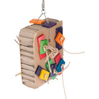 Produktbild von TIAKI Vogelspielzeug Shreddy Karton Intelligenzspielzeug aus Pappe für Papageien 15 x 8 x 23 cm