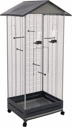 Produktbild von TIAKI Vogelvoliere aus Metall für Wellensittiche und Prachtfinken L 79 x B 69,5 x H 167 cm