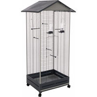 Produktbild von TIAKI Vogelvoliere aus Metall für Wellensittiche und Prachtfinken L 79 x B 69,5 x H 167 cm