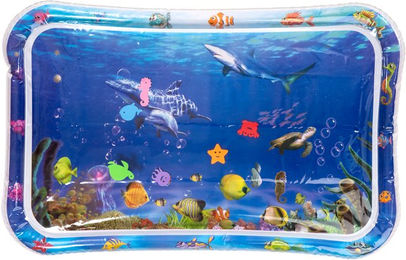 Produktbild von TIAKI Wasser-Spielmatte Intelligenzspielzeug aus PVC Größe L 140 x 90 cm Blau Bunt