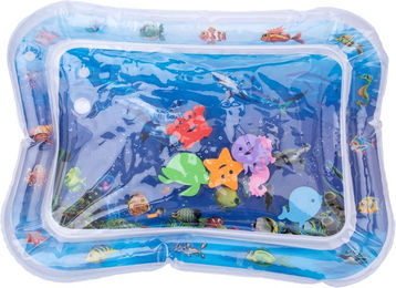 Produktbild von TIAKI Wasser-Spielmatte Intelligenzspielzeug aus PVC in Blau Bunt Größe S 66 x 50 cm