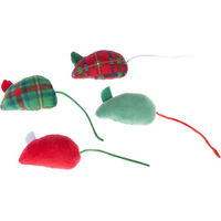 Produktbild von TIAKI Weihnachtliches Katzenspielzeug-Set mit 4 Mäusen