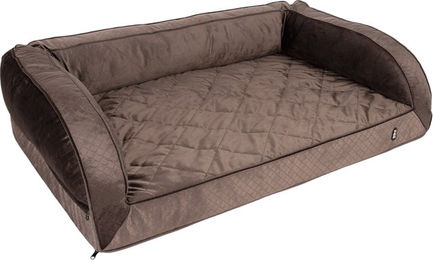 Produktbild von TIAKI Wellness Hundesofa mit Memory Foam für alle Altersstufen braun 100 x 65 x 30 cm