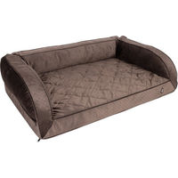 Produktbild von TIAKI Wellness Hundesofa mit Memory Foam für alle Altersstufen braun 100 x 65 x 30 cm