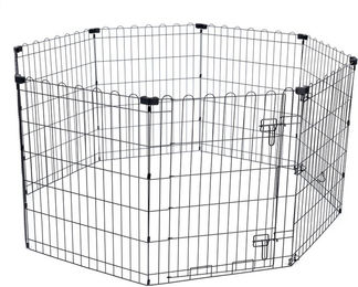 TIAKI Welpen Laufstall aus Metall Größe M 8 Paneele 61 x 76 cm – Bild 1 von 1
