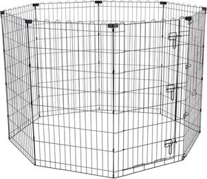 Produktbild von TIAKI Welpen Laufstall aus Metall mit 8 Paneelen B 61 x H 106 cm - 8 x 61 cm