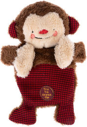 Produktbild von TIAKI Winkie Monkey Hundespielzeug aus Plüsch in Braun 20 x 25 x 7 cm