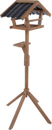 Produktbild von TIAKI XL Vogelhaus mit Ständer 2 in 1 aus Holz in Braun L 55 x B 30 x H 150 cm