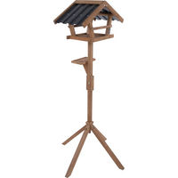 Produktbild von TIAKI XL Vogelhaus mit Ständer 2 in 1 aus Holz in Braun L 55 x B 30 x H 150 cm