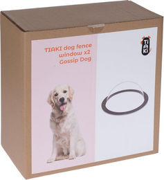 Produktbild von TIAKI Zaunfenster Gossip Dog für Hunde 2er Set aus Kunststoff wasserabweisend