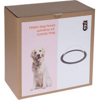 Produktbild von TIAKI Zaunfenster Gossip Dog für Hunde 2er Set aus Kunststoff wasserabweisend
