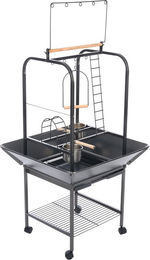 TIAKI Zimmervoliere Freisitz für Papageien aus Metall mit Schaukel L 66,5 x B 63,5 x H 141 cm – Bild 1 von 1