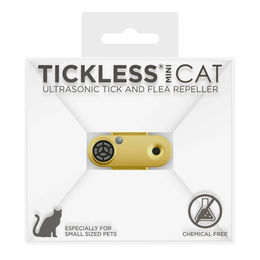 TickLess MINI Cat Ultraschallgerät gegen Zecken und Flöhe für Katzen Gold mit Silikon-Halsband und wiederaufladbarem Akku – Bild 1 von 2