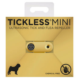 Produktbild von TickLess MINI DOG gold wiederaufladbares Ultraschallgerät gegen Zecken und Flöhe für Hunde