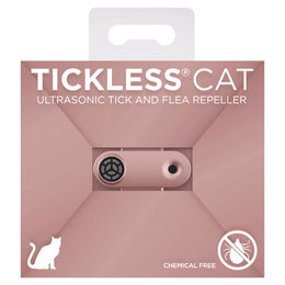 TickLess MINI Halsband Ultraschallgerät gegen Zecken und Flöhe für Katzen in Rosa Gold aus Silikon mit wiederaufladbarem Akku – Bild 1 von 2