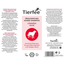 Tierfee Ökologisches Hunde-Shampoo für Langhaar Hunde 250 ml Bio Vegan - 250 ml – Bild 1 von 3