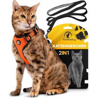 Produktbild von Tierhood Katzengeschirr mit Leine Orange Größe S