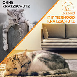 Tierhood Kratzschutz für Katzen als selbstklebende transparente Möbelfolie aus Kunststoff – Bild 1 von 5