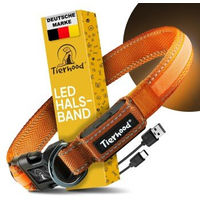 Produktbild von Tierhood LED Leuchtehalsband für Hunde Orange Größe M - 1 Stk.