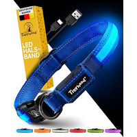 Produktbild von Tierhood LED Leuchthalsband für Hunde wasserdicht und aufladbar Blau Größe S - 1 Stk.