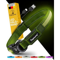 Produktbild von Tierhood LED Leuchthalsband für Hunde wasserdicht und aufladbar Grün Größe S - 1 Stk.
