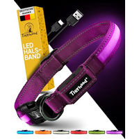Produktbild von Tierhood LED Leuchthalsband für Hunde, wasserfest und wiederaufladbar, Lila, Größe S - 1 Stk.