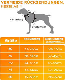 Tierhood Reflektierendes Anti-Zug Hundegeschirr Y-Geschirr für Hunde in Rot Größe 35 (Halsumfang 28-34cm, Brustumfang 37-45cm) – Bild 1 von 4