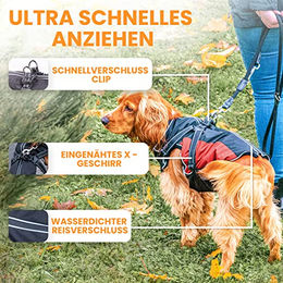 Tierhood Regenmantel für Hunde wasserdicht mit Reflektoren aus Polyester – Bild 1 von 5