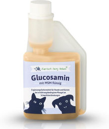 tierisch lang leben Glucosamin mit MSM Gelenk-Supplement für Hund und Katze 250 ml – Bild 1 von 1