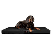 Produktbild von tierlando Alice Easy Clean Orthopädische Hundematratze aus Kunstleder Schwarz XXL 150x100cm