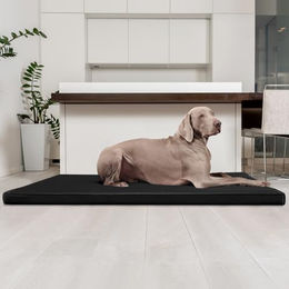 tierlando Carlos Ortho-Medic Orthopädische Hundematratze aus Kunstleder mit Visco Memory Foam für Senior Hunde Schwarz Größe L – Bild 1 von 4