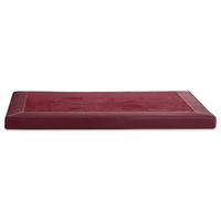 Produktbild von tierlando Carlos VIP Ortho-Medic Orthopädische Hundematratze aus Kunstleder und Velours mit Visco Memory Foam Dunkelrot 150x100cm