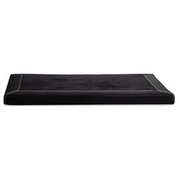 tierlando Carlos VIP Ortho-Medic Orthopädische Hundematratze aus Kunstleder und Velours mit Visco Memory Foam Schwarz 80x60cm – Bild 1 von 5