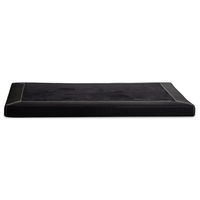 Produktbild von tierlando Carlos VIP Ortho-Medic Orthopädische Hundematratze aus Kunstleder und Velours mit Visco Memory Foam Schwarz 80x60cm