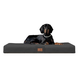 tierlando Floki Visco Plus Orthopädische Hundematratze aus High-Tech Velours in Graphit XL 150x100cm – Bild 1 von 8
