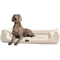 Produktbild von Tierlando GOOFY Orthopädisches Hundebett aus Polyester mit Matratzenschoner Beige 1,3 m x 1 m x 25 cm