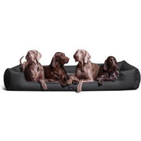 Produktbild von Tierlando GOOFY Orthopädisches Hundebett aus Polyester mit Matratzenschoner Schwarz/Graphit 1,85 m x 1,15 m x 25 cm