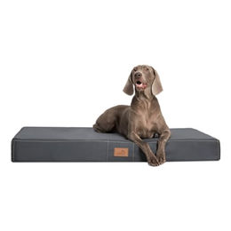 tierlando HUGO BASIC Orthopädische Hundematratze aus Polyester in Grau/Schwarz für große Hunde XL 150x100cm - 150 cm – Bild 1 von 4