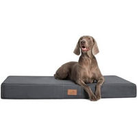 Produktbild von Tierlando HUGO Ortho Plus Orthopädische Hundematratze mit Memory Foam Schwarz Grau 1,2 m - 120 cm
