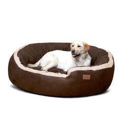 tierlando Hundebett Lana aus Velours braun 100x90cm – Bild 1 von 6