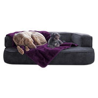 Produktbild von tierlando Hundedecke Lilly Flauschige Plüschdecke für Hunde und Katzen in Lila 150x100cm