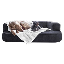 tierlando Hundedecke Lilly flauschige Plüschdecke für Hunde und Katzen in Weiß XL - 150 cm – Bild 1 von 4